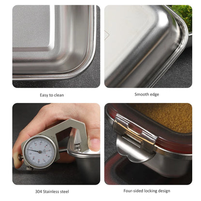 Stainless Steel Lunch Bento Box  Leakproof | FitNest UK