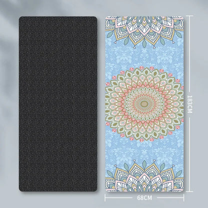 Folding Suede Yoga Mat  Thick Non-Slip Travel | FitNest UK