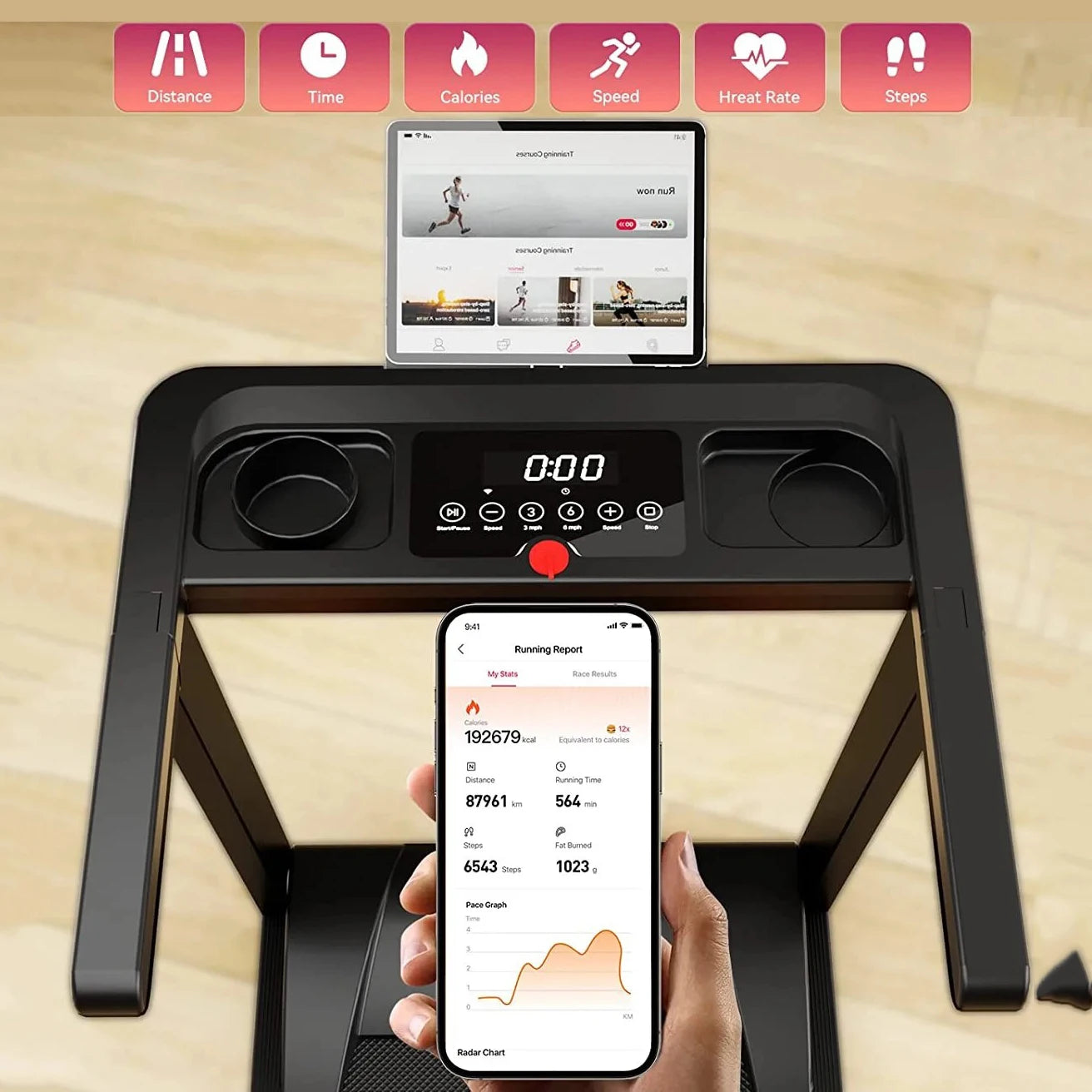 Foldable Treadmill with APP & Remote Control – FitNest UK