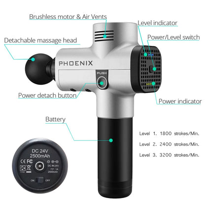 Phoenix A2 Massage Gun  Deep Tissue Massager | FitNest UK