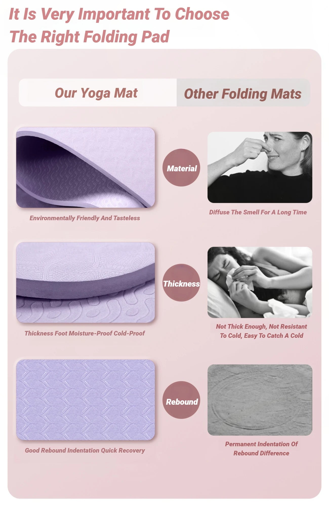 Foldable Yoga Mat  Eco-Non-Slip Travel | FitNest UK