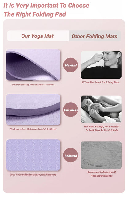 Foldable Yoga Mat  Eco-Non-Slip Travel | FitNest UK
