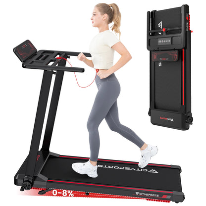 CITYSPORTS PRO Folding Treadmill w/ Auto Incline | FitNest UK