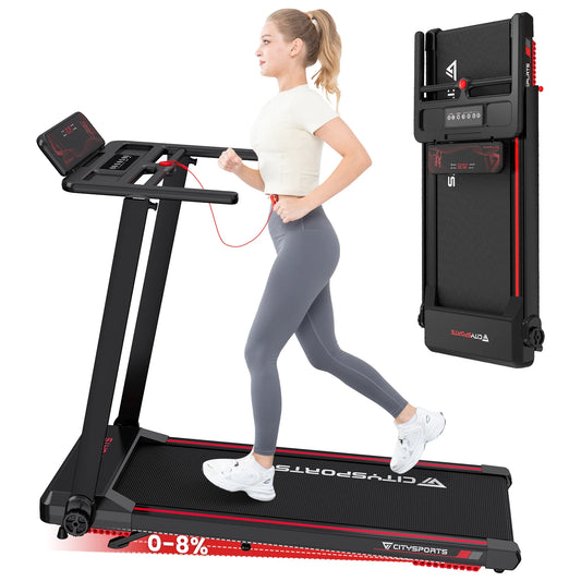 CITYSPORTS PRO Folding Treadmill w/ Auto Incline | FitNest UK