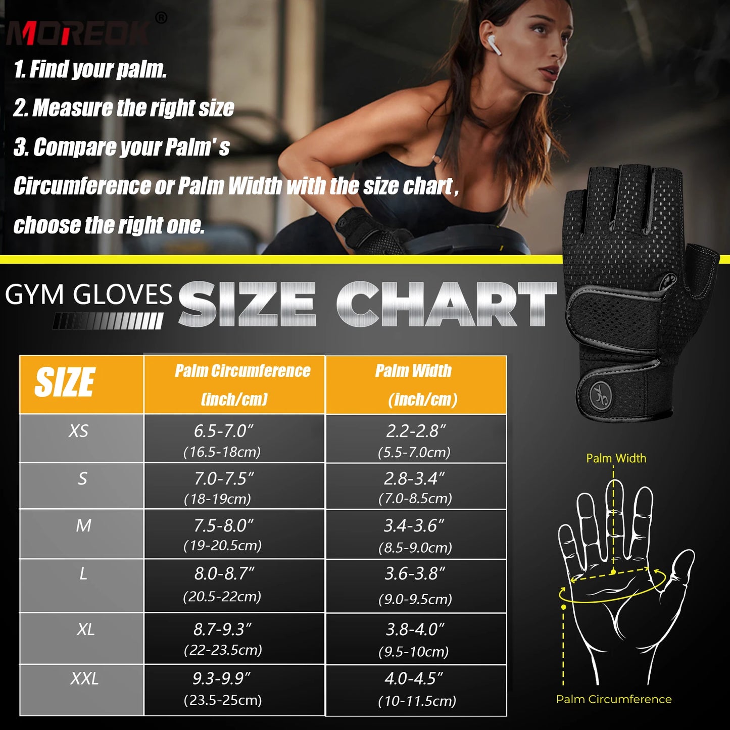 MOREOK Half-Finger Workout Gloves | FitNest UK