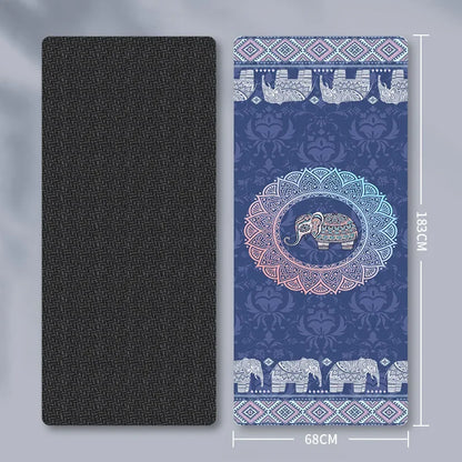 Folding Suede Yoga Mat  Thick Non-Slip Travel | FitNest UK