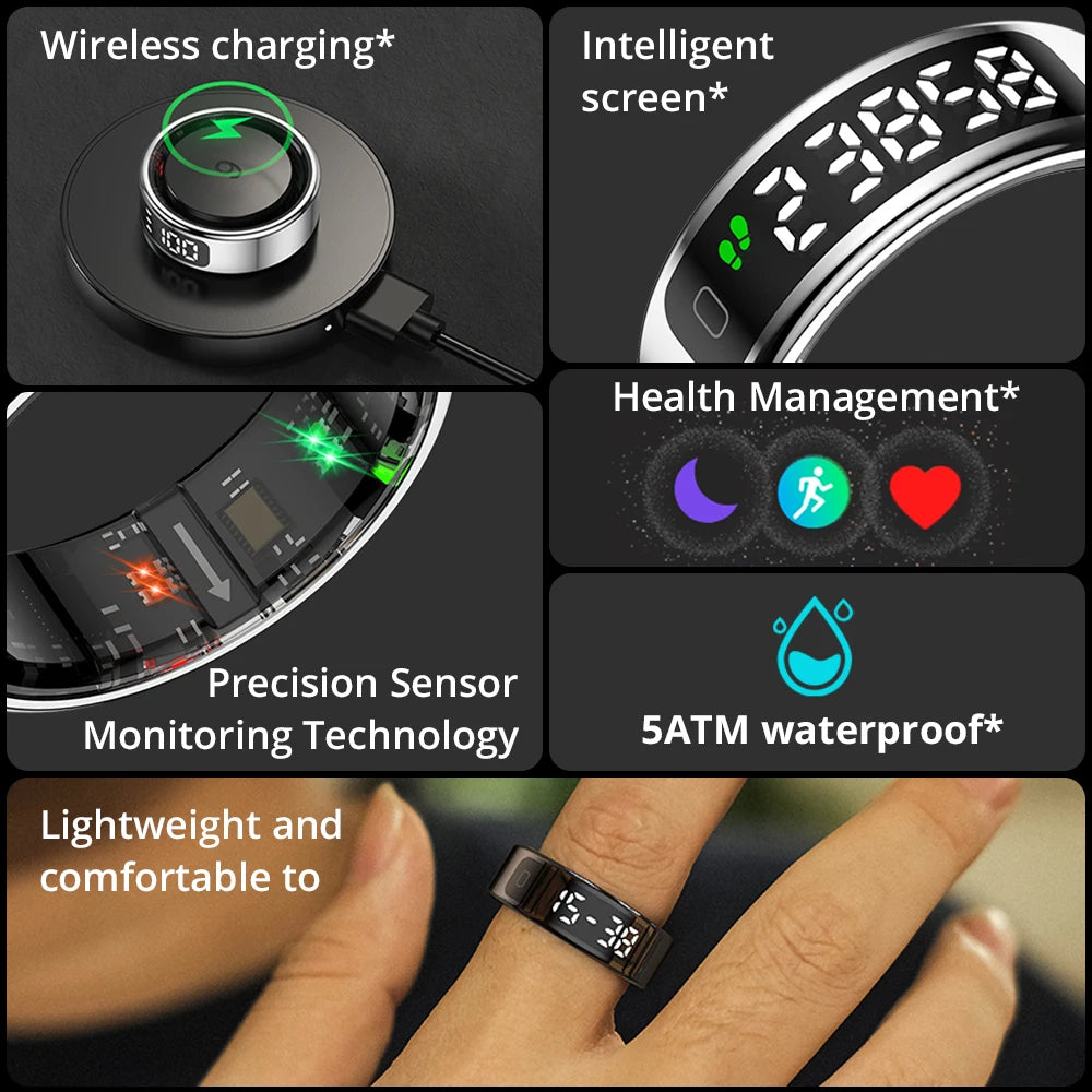 R12 Smart Ring  Waterproof Health Ring | FitNest UK