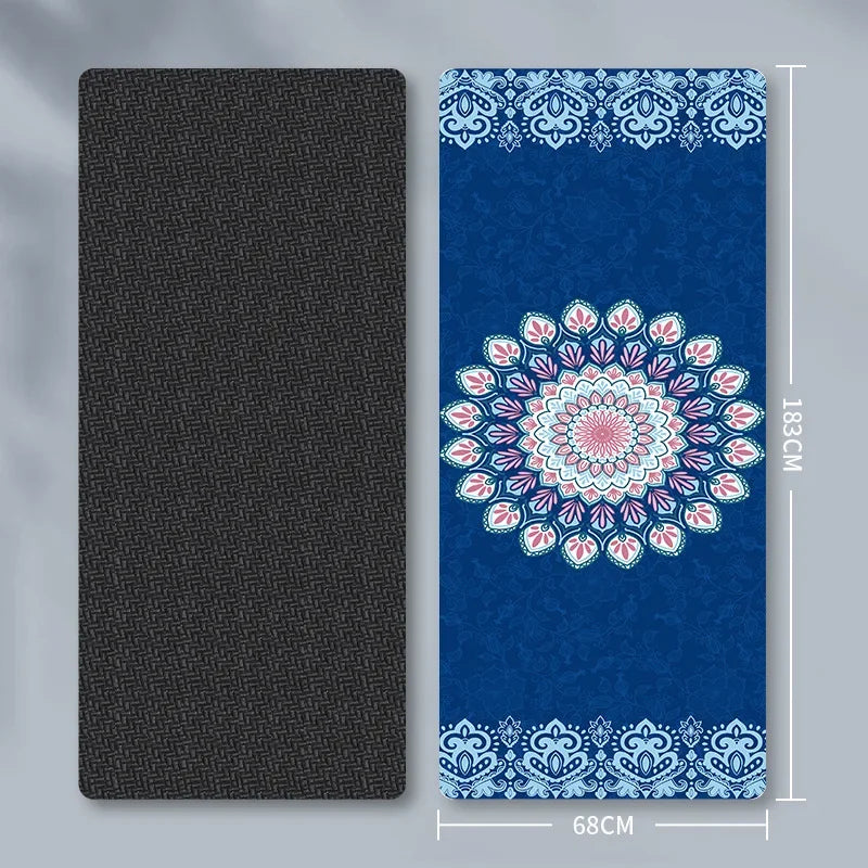 Folding Suede Yoga Mat  Thick Non-Slip Travel | FitNest UK