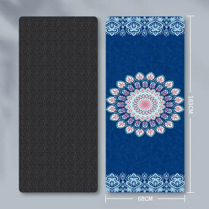 Folding Suede Yoga Mat  Thick Non-Slip Travel | FitNest UK
