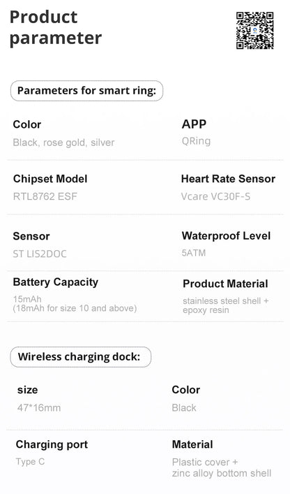 R12 Smart Ring  Waterproof Health Ring | FitNest UK