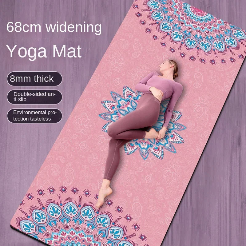 Folding Suede Yoga Mat  Thick Non-Slip Travel | FitNest UK