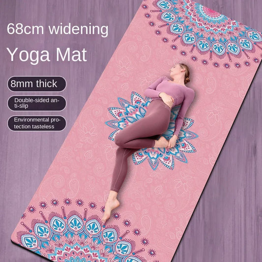 Folding Suede Yoga Mat  Thick Non-Slip Travel | FitNest UK