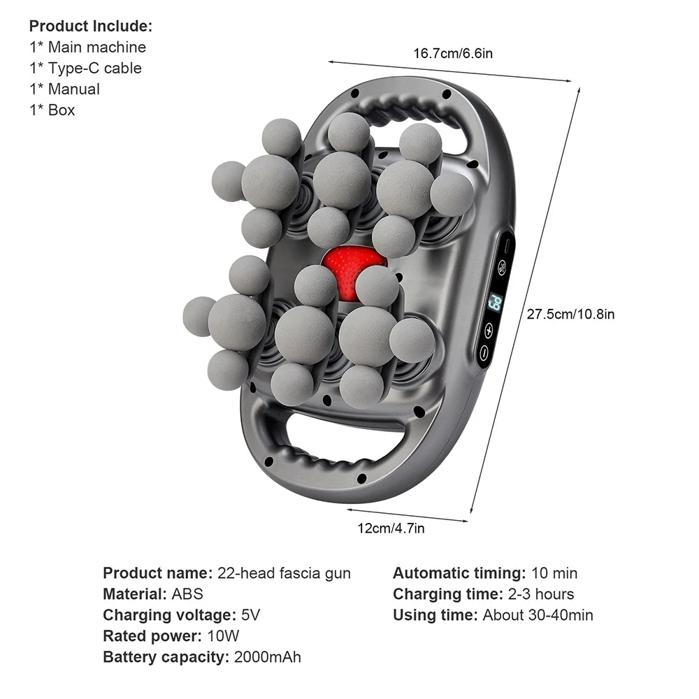 42-Head Massage Gun  Deep Tissue | FitNest UK