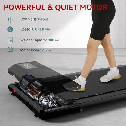 . 2-in-1 2.5HP Walking Pad Treadmill - Compact | FitNest UK