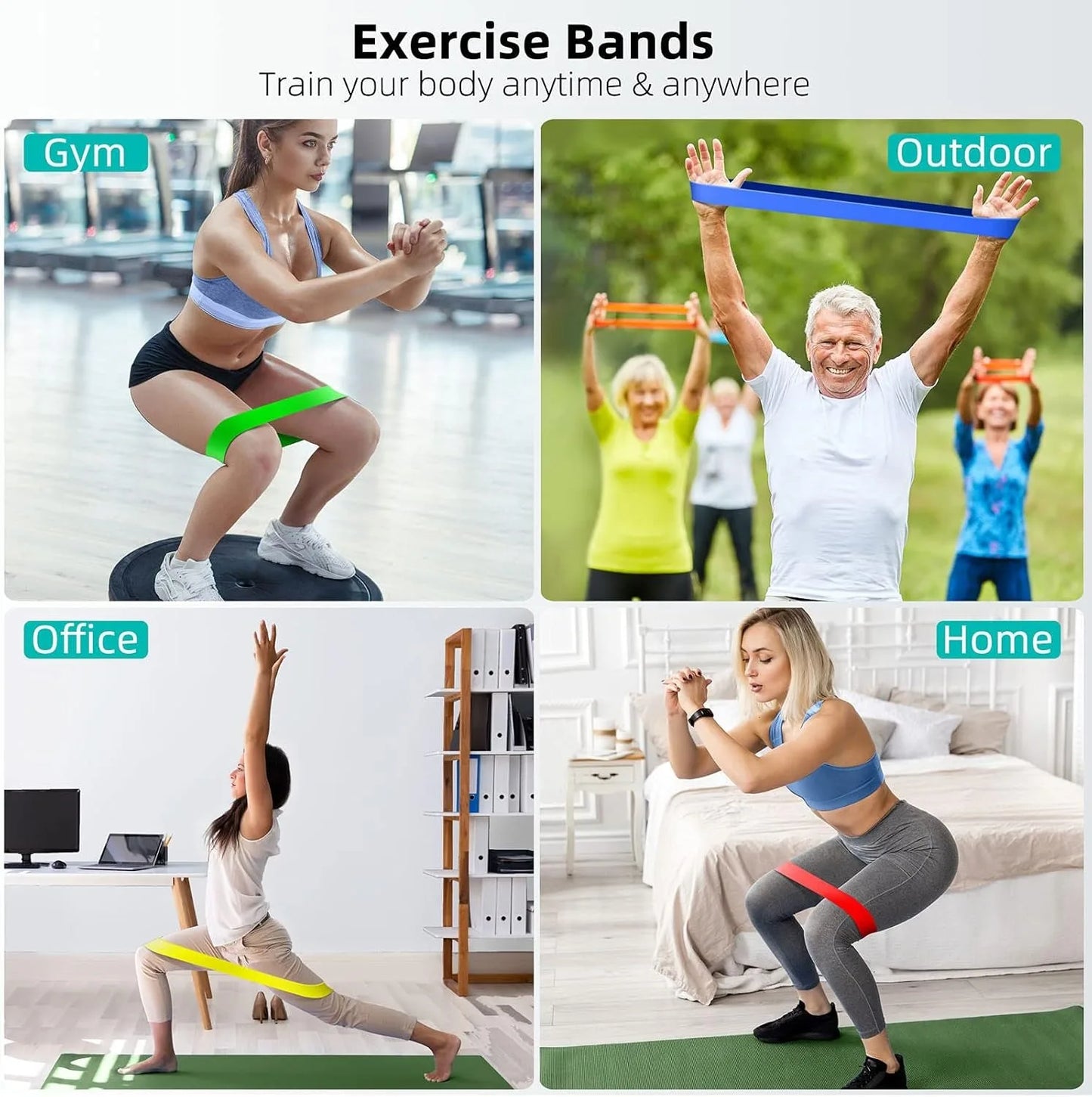 5-Level TPE Resistance Bands Set - Full Body | FitNest UK