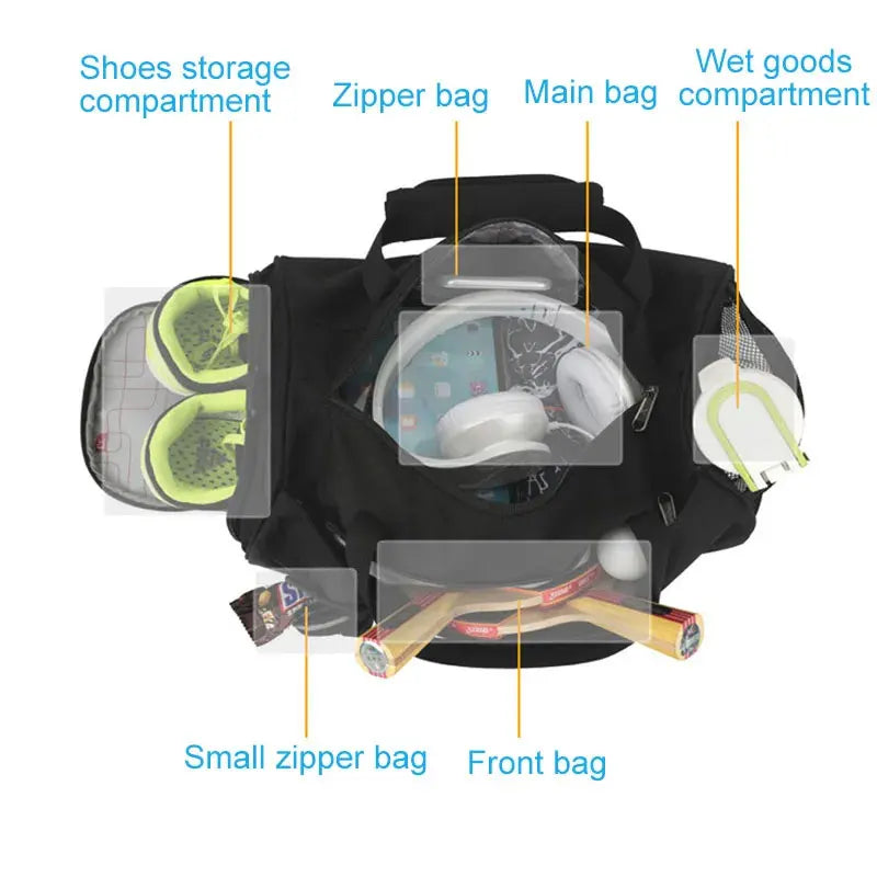 Large Gym & Travel Bag  Wet & Dry | FitNest UK