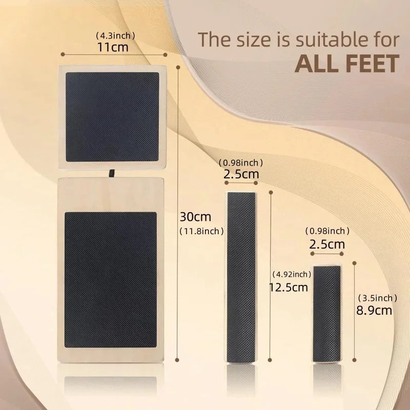 Single Foot Balance Board - Wooden Ankle Trainer | FitNest UK