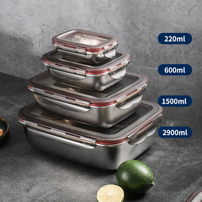 Stainless Steel Lunch Bento Box  Leakproof | FitNest UK