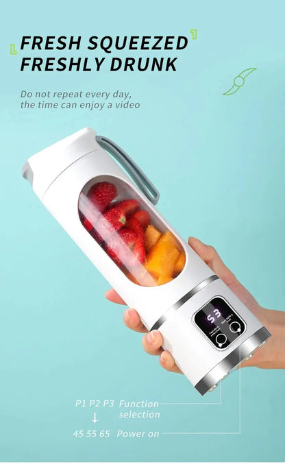 Fruit Juicer Blender 450ml  10-Blade USB | FitNest UK