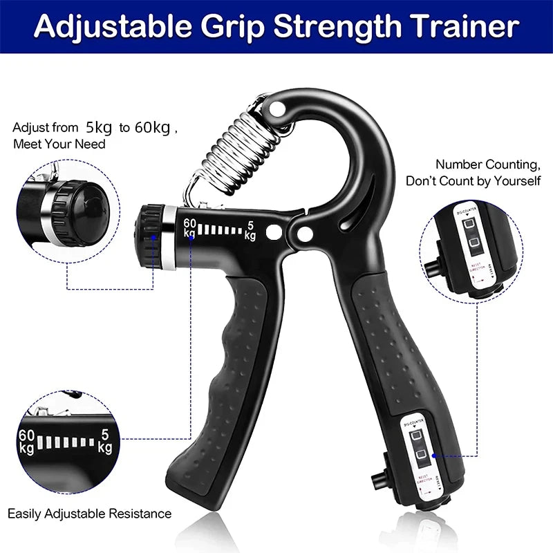 Adjustable Hand Grip Strengthener w/ Counter | FitNest UK