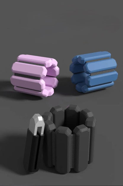 Adjustable wrist and ankle weights bracelet for fitness training