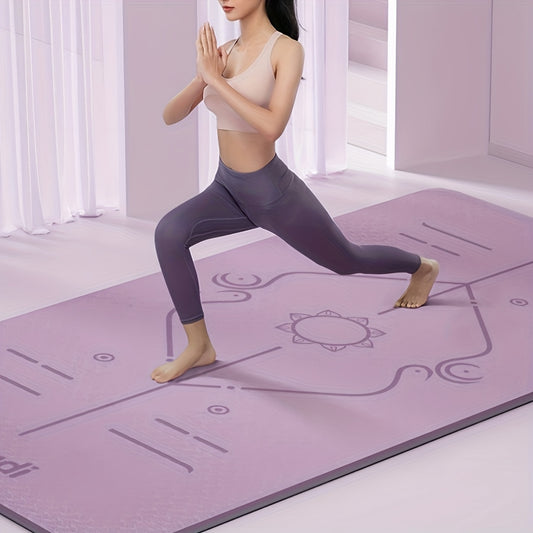 TPE Yoga Mat – Non-Slip, Shock-Absorbing, Position Line Design