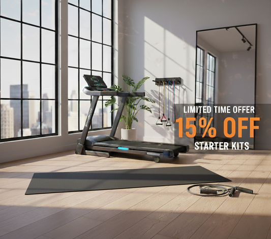 Home Gym Starter Kit – Treadmill + Mat + Resistance Bands-FitNest UK