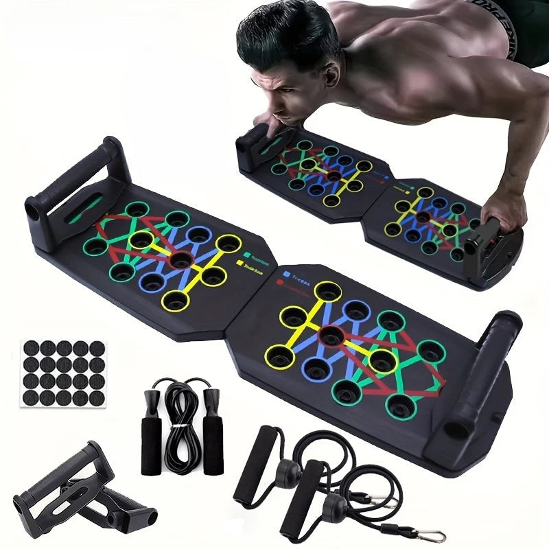 Push-up board set – multifunctional 10-in-1 workout board for strength training