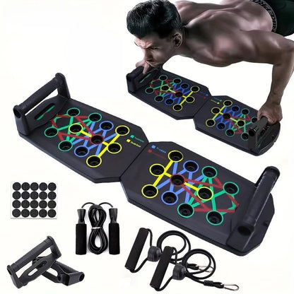 Push-up board set – multifunctional 10-in-1 workout board for strength training