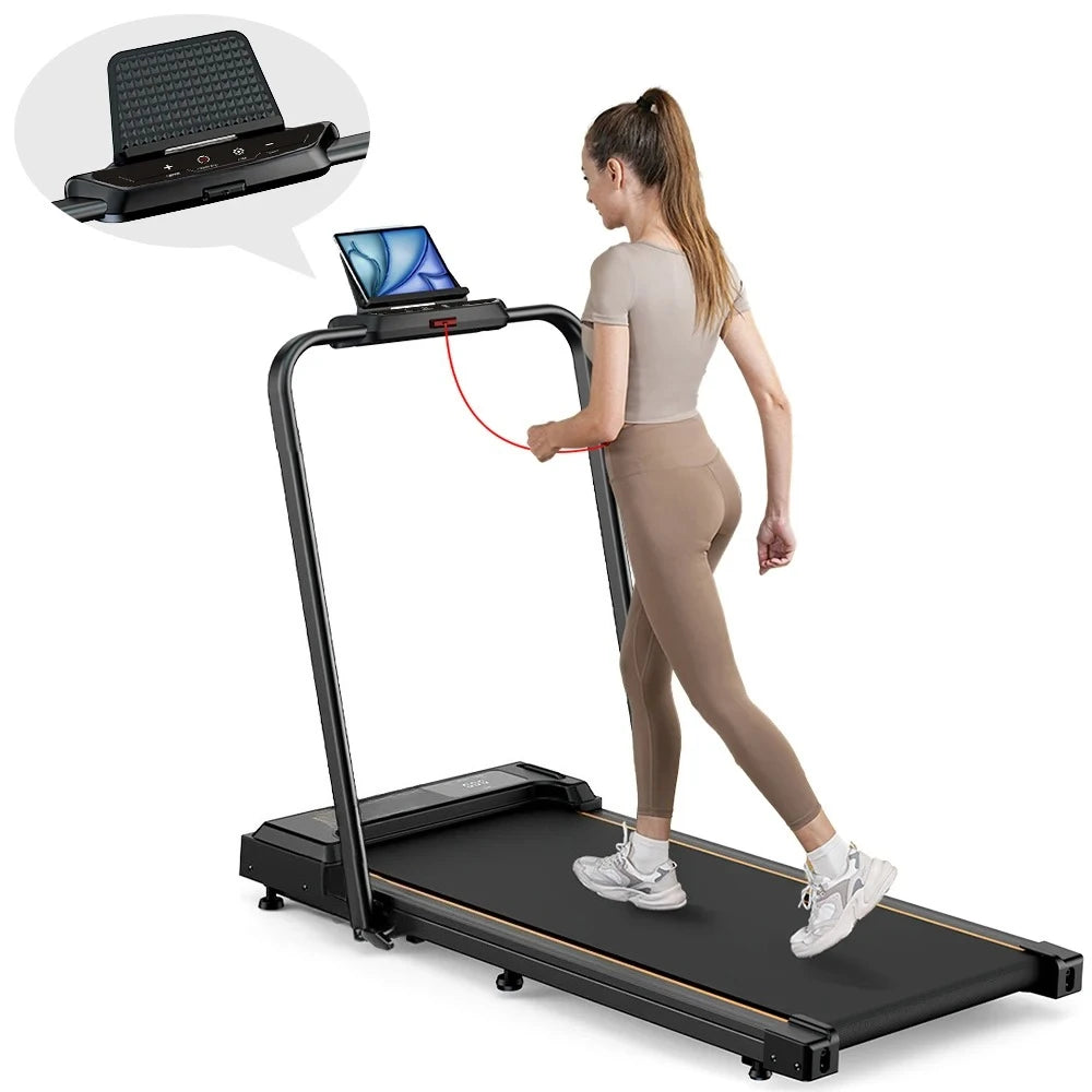 2-in-1 foldable treadmill – walking and running machine for home workouts